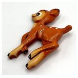 Bambi Bakelite Deer Brooch Pin - Vintage Orange w/ White Spots, 3.5x2.5x0.25 in