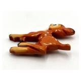 Bambi Bakelite Deer Brooch Pin - Vintage Orange w/ White Spots, 3.5x2.5x0.25 in