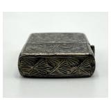 Lighter - Engraved Floral Scroll Pattern, Vintage 2.25 x 1.5 x 0.5 in