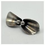 Sterling Denmark Brooch Pin - Butterfly Form, 1.5 x 0.5 x 0.5 in