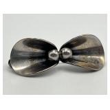 Sterling Denmark Brooch Pin - Butterfly Form, 1.5 x 0.5 x 0.5 in