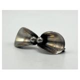 Sterling Denmark Brooch Pin - Butterfly Form, 1.5 x 0.5 x 0.5 in