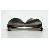 Sterling Denmark Brooch Pin - Butterfly Form, 1.5 x 0.5 x 0.5 in