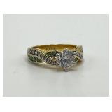 Joyce Birthstone Swirl Ring - Custom Size 7, Center Stone 0.25in Dia