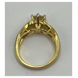 Joyce Birthstone Swirl Ring - Custom Size 7, Center Stone 0.25in Dia