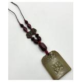 Teresa Goodall Stone Bead Necklace - 11 in L Pendant 2 in x 1.5 in