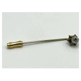 Vintage Hat Pin - Star-Setting Crystal, 2 in Long