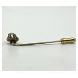 Vintage Hat Pin - Star-Setting Crystal, 2 in Long