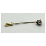 Vintage Hat Pin - Star-Setting Crystal, 2 in Long