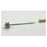 Vintage Hat Pin - Star-Setting Crystal, 2 in Long