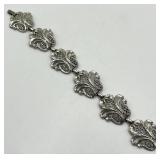 Sterling Silver Butterfly Link Bracelet - 7.5 Inches Long, 1 Inch By 1 Inch Links