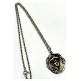 Boardman Colonial Pewter Pendant on 12in Chain