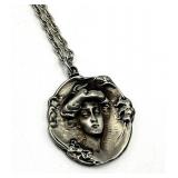 Boardman Colonial Pewter Pendant on 12in Chain