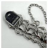 Sterling Silver Charm Bracelet - 8" Long, Charms ~0.75" Diameter - Mixed Medallion & Coin Charms