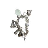 Sterling Silver Charm Bracelet - 8" Long, Charms ~0.75" Diameter - Mixed Medallion & Coin Charms