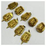 Ensemble Medal Pins & Pendants (Lot of 9) - 1 in x 0.75 in