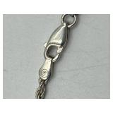 Rose Quartz Pendant Necklace 925 Sterling Silver - 15" Chain, 1.25" Heart Pendant