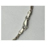 Rose Quartz Pendant Necklace 925 Sterling Silver - 15" Chain, 1.25" Heart Pendant