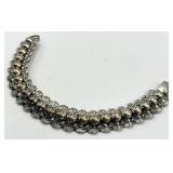 Sterling Silver Ball Bead Link Bracelet - 7" L x 0.65" W