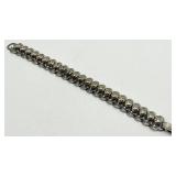 Sterling Silver Ball Bead Link Bracelet - 7" L x 0.65" W