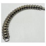 Sterling Silver Ball Bead Link Bracelet - 7" L x 0.65" W