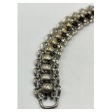 Sterling Silver Ball Bead Link Bracelet - 7" L x 0.65" W