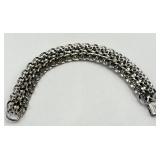 Sterling Silver Ball Bead Link Bracelet - 7" L x 0.65" W