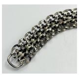 Sterling Silver Ball Bead Link Bracelet - 7" L x 0.65" W