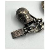 Mexican Sterling Silver Charm Bracelet, 6.5 in, Charms 0.5-0.75 in, 925