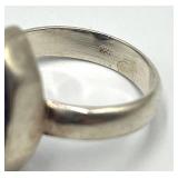 Tanzanite Ring - 925 Sterling Silver - Size 7 - Rough Cut 0.75 x 0.50 In