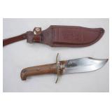 Vintage Fixed Blade Buck Knife 5.25" long. With Belt Sheath