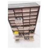Craftsman Small Hardware Organizer and Contents 13x6.5"x 20"