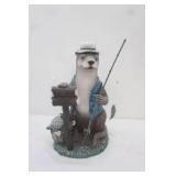 Gone Fishing Resin Statue 14" tall