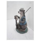 Gone Fishing Resin Statue 14" tall