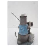 Gone Fishing Resin Statue 14" tall