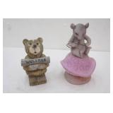 (2ct) Vintage Garden Statues (resin/wood?)