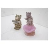 (2ct) Vintage Garden Statues (resin/wood?)
