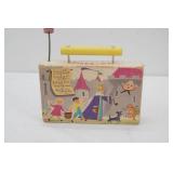 Vintage 1960s Fisher Price #148 Jack and Jill TV Radio music box toy.