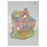 Vintage Hand-Painted Porcelain Light-Up Easter House, Music Box, and Other Figurines