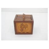 Vintage Enesco 1980s Horse Saddle Coaster Box & 8 Coasters.