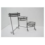 3-tier metal plant stand. Foldable, adjustable.
