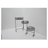 3-tier metal plant stand. Foldable, adjustable.
