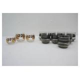 Vintage Libby Camelot Rocks Glasses 8ct; Vintage 1960a Federal Glass Roly-Poly Cocktail Glasses