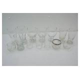 Vintage Clear Glass Beer and Cocktail Glasses