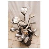 Golf Bag & Golf Clubs (mostly Dunlop)