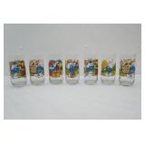 Vintage Smurfs Glasses 7ct