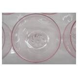 Vintage Sasaki Coronation Pink Champagne Coupes 12ct