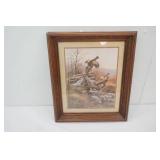 Vintage Gregory Messier Framed Pheasant Print 17"Wx 20.25"L