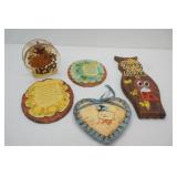 Vintage Decorative Wall Plaques, Vintage Epoxy Napkin Holder