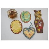 Vintage Decorative Wall Plaques, Vintage Epoxy Napkin Holder